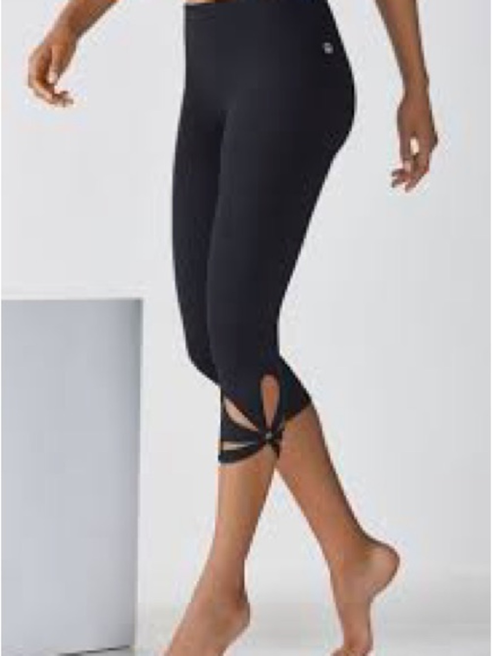 Fabletics Black High-Rise Cropped Leggings
